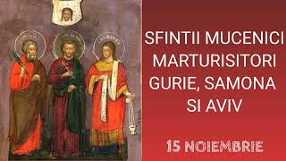 SFINTII MUCENICI MARTURISITORI GURIE SAMONA SI AVIV  15 noiembrie [upl. by Lahey]