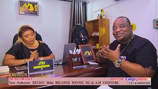 Toto Anderson reçois mdme BELANGE MAVIDI DG De AM COIFFURE LÉMISSION quot MUSICORAMA [upl. by Fredia]