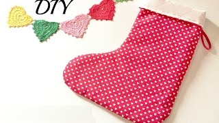 DIY Calcetín Navideño patrón Gratis [upl. by Lalitta53]