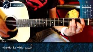 Cómo tocar quotDurmiendo con la Lunaquot de Elefante en Guitarra HD Tutorial  Christianvib [upl. by Nahtal]