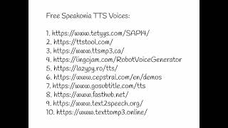 Free Speakonia TTS Voices [upl. by Siravaj]