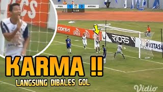 LIHATLAH  PEMAIN AREMA EJEK KIPER PSIS SETELAH CETAK GOL LANGSUNG KENA KARMA [upl. by Adilem641]