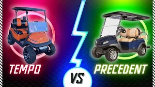 Club Car Tempo vs Precedent  Golf Cart Comparison 2024 [upl. by Maxma]