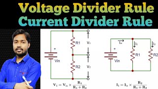 voltage and current Divider Rule current voltageseries parallel engineering voltagecurrent [upl. by Crudden982]