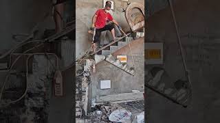 Concrete staircase cutting process Good tools and machinery can increase work efficiency [upl. by Ribaudo]