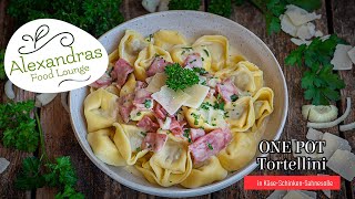 15 Minuten Rezept One Pot Pasta mit TortelliniSchinkenKäse Sahnesoßeonepotonepotpasta [upl. by Diandre]