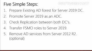 Migrating Active Directory From Windows 2012 R2 to Windows Server 2019 [upl. by Beare]