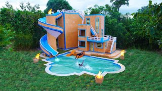 Full VideoBuild Creative Roundabout Water Slide Park amp Swimming Pool amp Resort House [upl. by Felicle273]