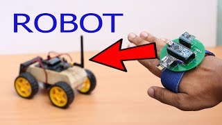 How to Make Hand Gesture Control Robot at home [upl. by Dogs]