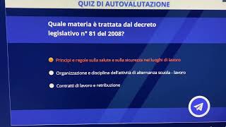 ALTERNANZA SCUOLA LAVORO MODULO 2 QUIZ DI AUTOVALUTAZIONE [upl. by Charley371]