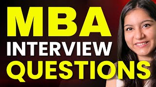 List of MBA Interview Questions You MUST Prepare  MBA Interview Preparation [upl. by Ellery]