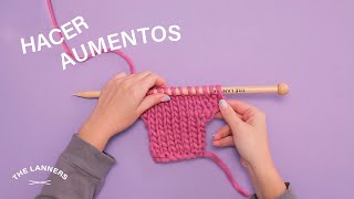 Cómo hacer aumentos en dos agujas  Aprende a tejer [upl. by Haianeb759]