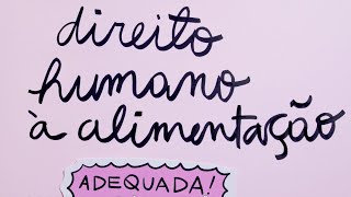 Exigibilidade do direito a estar livre da fome 2 Direito humano à alimentação adequada [upl. by Anwahsak500]