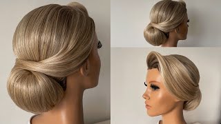 Wedding hairstyle Smooth clean low bun [upl. by Delmer356]