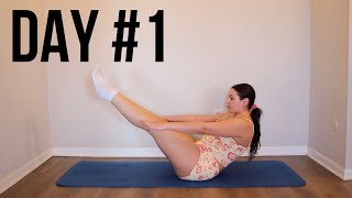 Day 1 30 Min Pilates 30 Day Workout Challenge At Home No Equipment [upl. by Assi382]