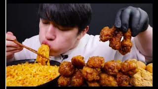 ASMR Carbo Fire Chicken amp Kyochon Honey Combo amp Truffle Cheese Chicken Mukbang CARBO FIRE NOODLES [upl. by Odlaw]