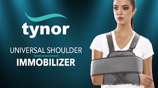 How to wear Tynor Universal Shoulder immobilizer for completeampsecure immobilization of the shoulder [upl. by Joly415]