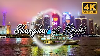 Exploring Shanghai at Night China  4K UHD [upl. by Ayrb]