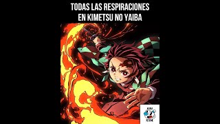 Todas las Respiraciones en Kimetsu no Yaiba Demon Slayer [upl. by Massey964]