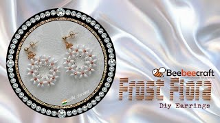 Frost Flora Superduo Earrings amp PendantEasy Step by Step Tutorial Diy [upl. by Evslin]