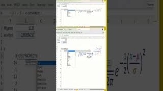 Densité de probabilité de la loi normale avec excel دالة الكثافة الاحتماليةللتوزيع الطبيعي [upl. by Doretta780]