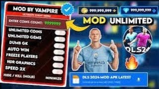 New Dream league Soccer v11230 Mod Menu 2024  DLS Mod Menu 11230 Get Unlimited Coins amp Gems 2024 [upl. by Anoit]