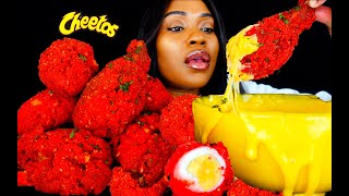 ASMR MUKBANG CHEESY HOT CHEETOS FRIED CHICKEN FRIED BOILED EGG COOKING amp EATING SOUNDS  ASMR EATING [upl. by Ainegul942]