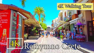 Rethymno Crete will give you goosebumps  4K Walking Tour  City Driver Tours [upl. by Sarson386]