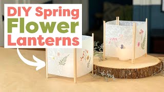 DIY Spring Flower Lanterns  DIY Spring Crafts [upl. by Kersten908]