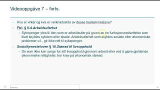 Videooppgåve 7 til innføringskurs i juridisk metode [upl. by Airym]