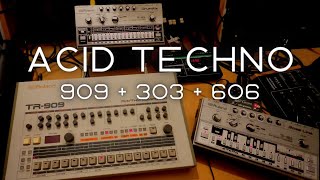 Roland TB303 and TR909 making Acid Techno [upl. by Harbard]