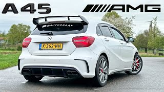 Mercedes A45 AMG W176 Facelift  REVIEW on AUTOBAHN [upl. by Rossi751]