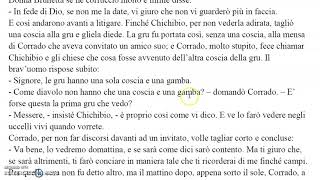 Lettura della parafrasi della novella di Boccaccio quotChichibio e la gruquot [upl. by Marla741]