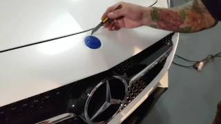 Vinyl wrap around emblem Mercedes GTS By ckwraps wwwckwrapsmiamicom [upl. by Jsandye]