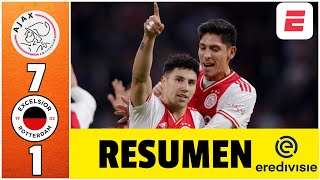 GOLEADA HISTÓRICA DEL AJAX PRIMER GOL DEL MEXICANO JORGE SÁNCHEZ 71 vs Excelsior  Eredivisie [upl. by Khalin]