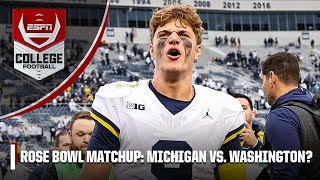 Michigan vs Washington Potential Rose Bowl matchup  Countdown to GameDay [upl. by Aierb]