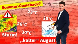 Hurra der Sommer kommt zurück NOAA korrigiert die AugustPrognose deutlich Morgen STURM [upl. by Brande]