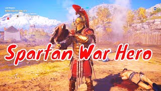 Spartan War Hero set Conquest battle Hard difficulty Assassins Creed Odyssey [upl. by Negiam]