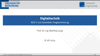 11 RISC V und Assemblerprogrammierung Teil 2 [upl. by Adni141]