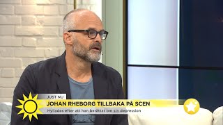 Komikern Johan Rheborg om sin depression ”Jag skäms inte men det är svårt att  Nyhetsmorgon TV4 [upl. by Atinhoj858]