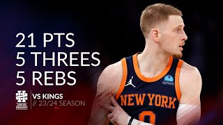 Donte DiVincenzo 21 pts 5 threes 5 rebs vs Kings 2324 season [upl. by Reagen]