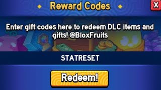 EVERY WORKING STAT RESET CODE  Blox Fruits [upl. by Mall789]