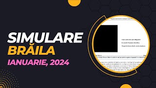 Simulare Brăila EN 2024 [upl. by Bonne354]