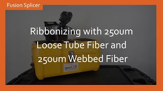 Ribbonizing with 250um Loose Tube Fiber and 250um Webbed Fiber 1 2 [upl. by Rahal95]