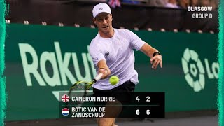 Norrie v Van de Zandschulp  Great Britain v Netherlands  Day 4 Match 2 Highlights [upl. by Botti]