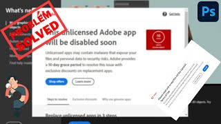 Fix  This unlicensed Adobe app has been disabled on Photoshop 2023  Problem Solved  Photoshop [upl. by Antone]