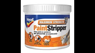 Polycell Maximum Strength Paint Varnish Stripper How To Use Guide [upl. by Aicnarf]