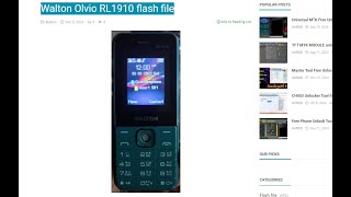 Walton Olvio RL1910 flash file without password [upl. by Genna]