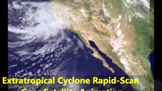 Extratropical Cyclone in the Eastern Pacific Ocean 1080pHD Rapid Scan Satellite Animation [upl. by Atalayah]