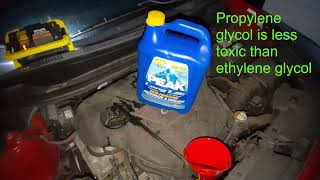 How to refill coolant in a Kia Rio  Hyundai Accent 2012 2013 2014 2015 2016 2017 2018 [upl. by Htez]